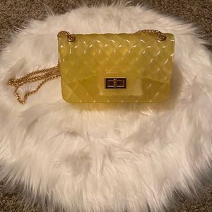 Yellow jelly purse